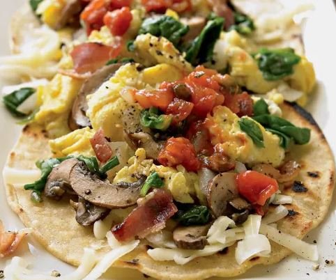 Frühstücks-Tacos mit Speck und Spinat